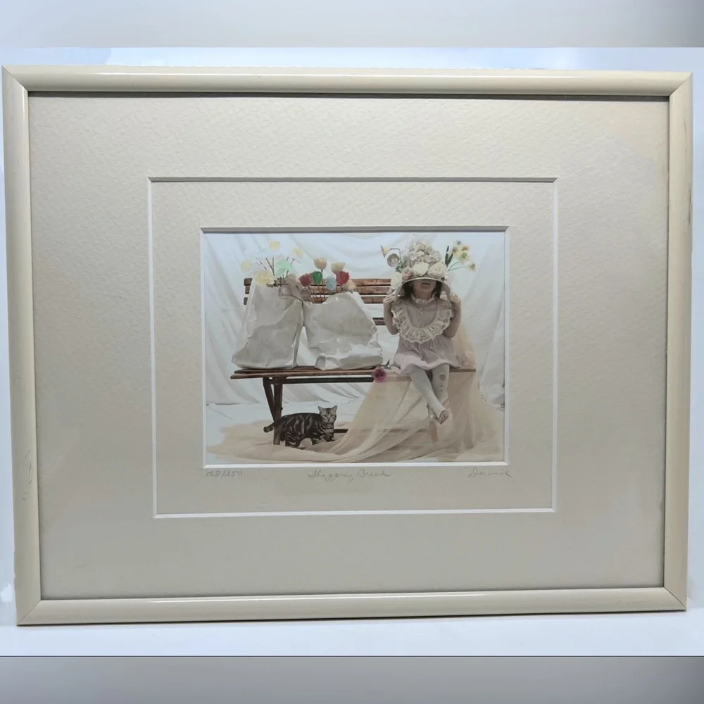 Hand Colored Limited Edition Norm Darwish “Shopping Break” Black & White Photo - Picture 1 of 7